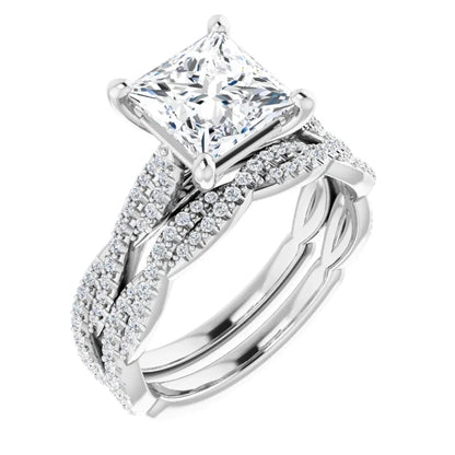 Princess Twist Style Engagement Ring