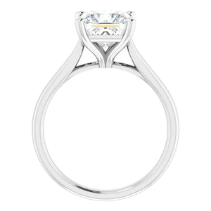 Four Claw Princess Solitaire Engagement Ring