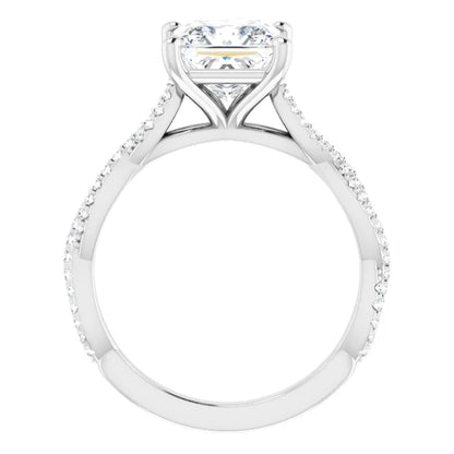Princess Twist Style Engagement Ring