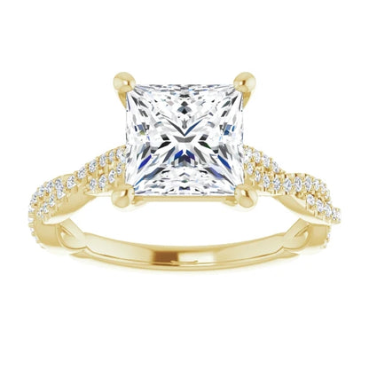 Princess Twist Style Engagement Ring