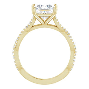 Princess Twist Style Engagement Ring