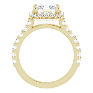 Princess Halo Style Engagement Ring