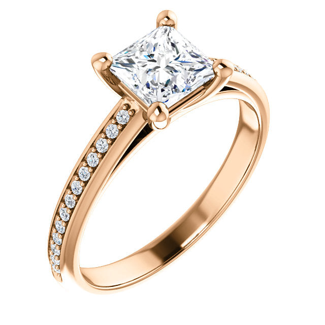 Princess Claw Set Style Engagement Ring - I Heart Moissanites