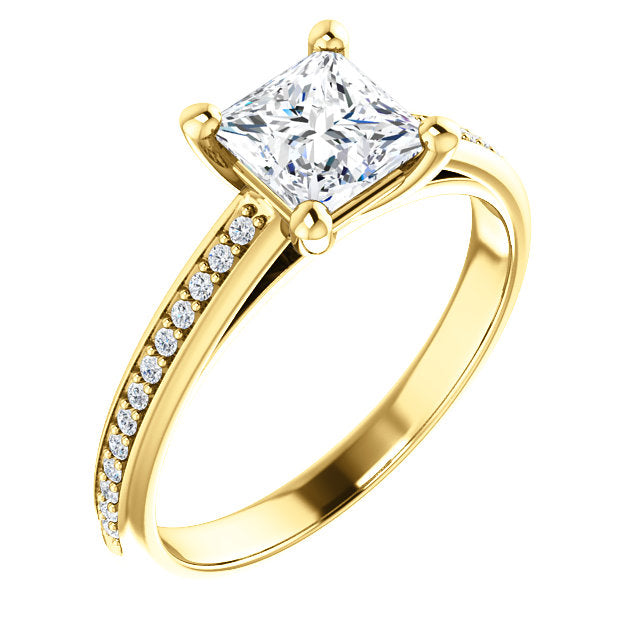Princess Claw Set Style Engagement Ring - I Heart Moissanites