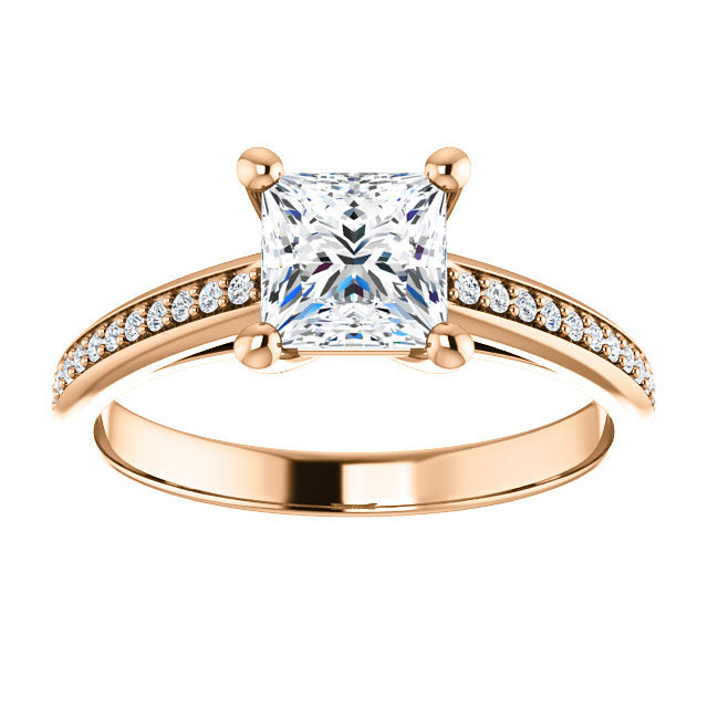 Princess Claw Set Style Engagement Ring - I Heart Moissanites