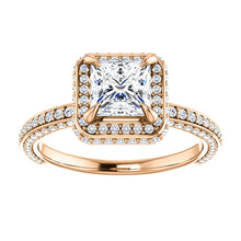 Princess Halo Style Engagement Ring - I Heart Moissanites