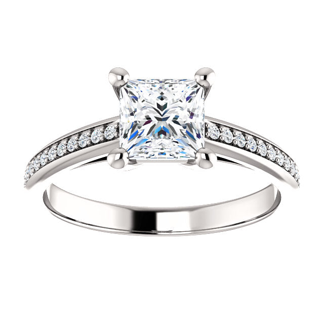 Princess Claw Set Style Engagement Ring - I Heart Moissanites