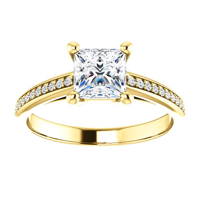Princess Claw Set Style Engagement Ring - I Heart Moissanites