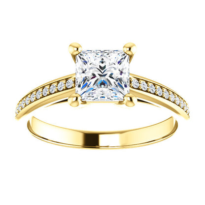 Princess Claw Set Style Engagement Ring - I Heart Moissanites