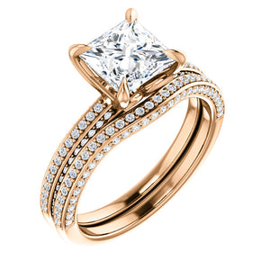 Princess Claw Set Style Engagement Ring - I Heart Moissanites