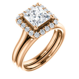 Princess Halo Style Engagement Ring - I Heart Moissanites