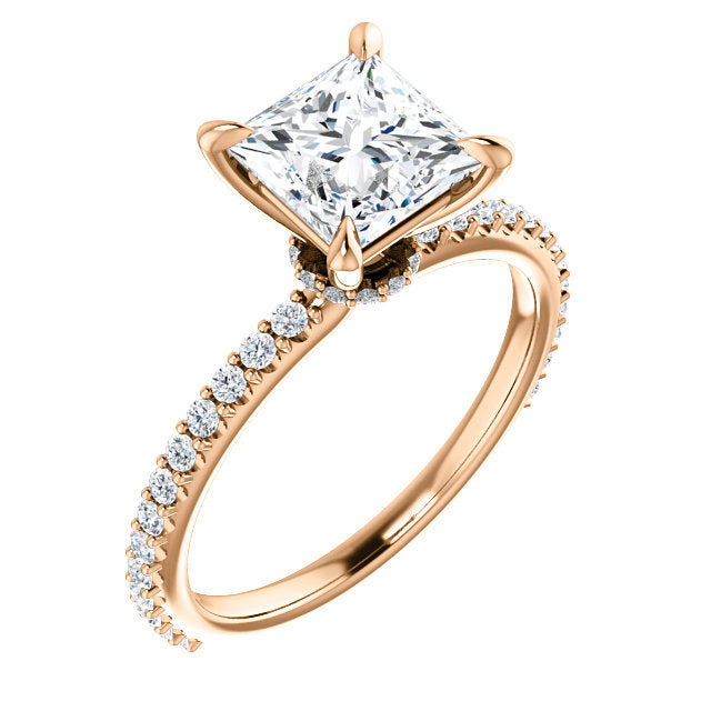 Princess Claw Set Style Engagement Ring - I Heart Moissanites