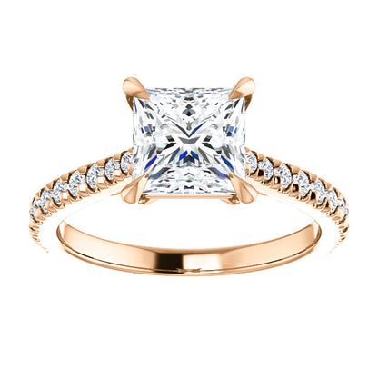 Princess Claw Set Style Engagement Ring - I Heart Moissanites