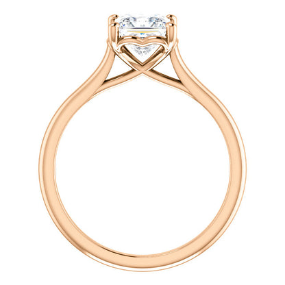 Four Claw Princess Solitaire Engagement Ring - I Heart Moissanites