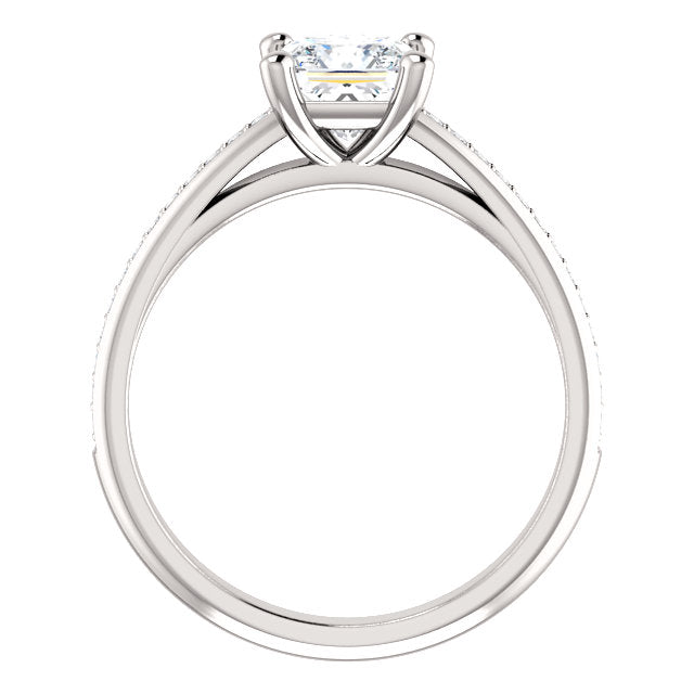 Princess Claw Set Style Engagement Ring - I Heart Moissanites