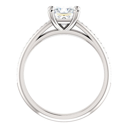 Princess Claw Set Style Engagement Ring - I Heart Moissanites