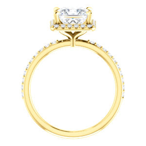 Princess Halo Style Engagement Ring - I Heart Moissanites