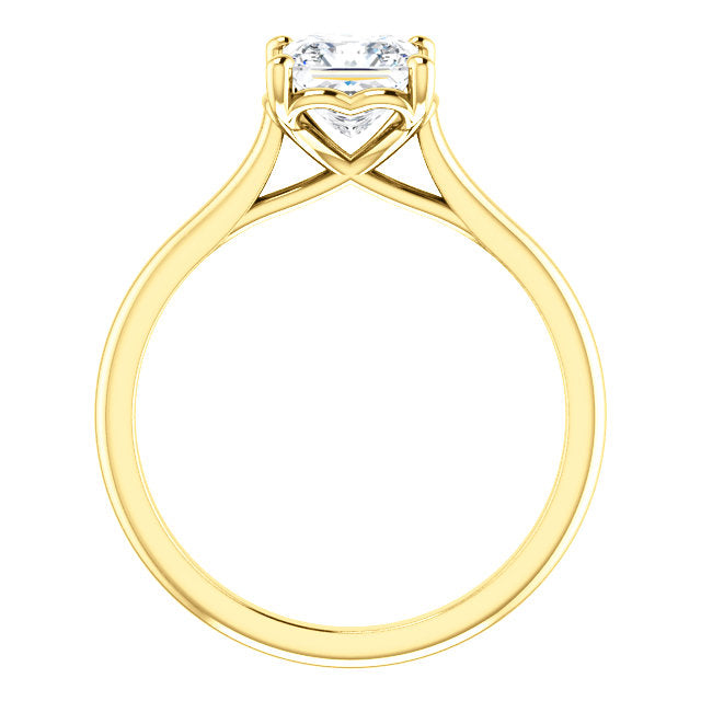 Four Claw Princess Solitaire Engagement Ring - I Heart Moissanites