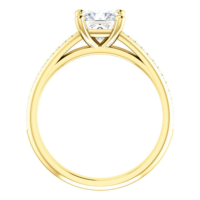 Princess Claw Set Style Engagement Ring - I Heart Moissanites