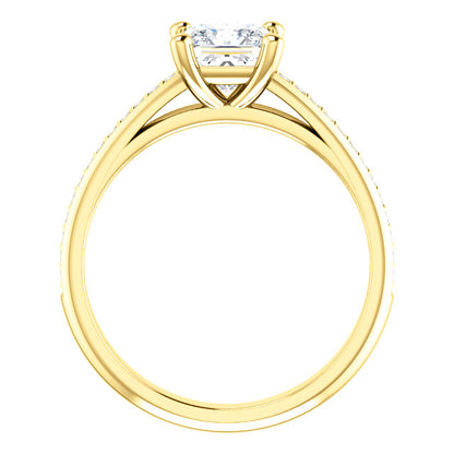 Princess Claw Set Style Engagement Ring - I Heart Moissanites