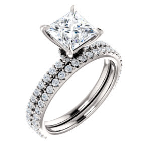 Princess Claw Set Style Engagement Ring - I Heart Moissanites