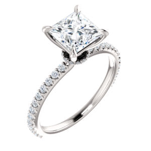 Princess Claw Set Style Engagement Ring - I Heart Moissanites