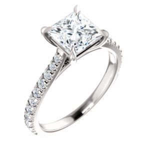 Princess Claw Set Style Engagement Ring - I Heart Moissanites
