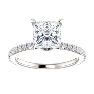 Princess Claw Set Style Engagement Ring - I Heart Moissanites