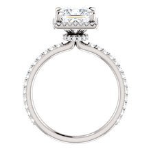 Princess Halo Style Engagement Ring - I Heart Moissanites