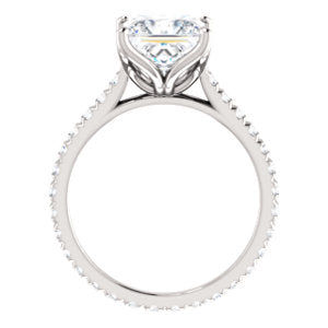 Princess Claw Set Eternity Style Engagement Ring - I Heart Moissanites