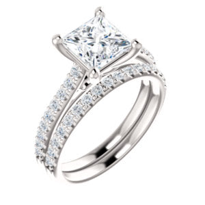 Princess Claw Set Style Engagement Ring - I Heart Moissanites