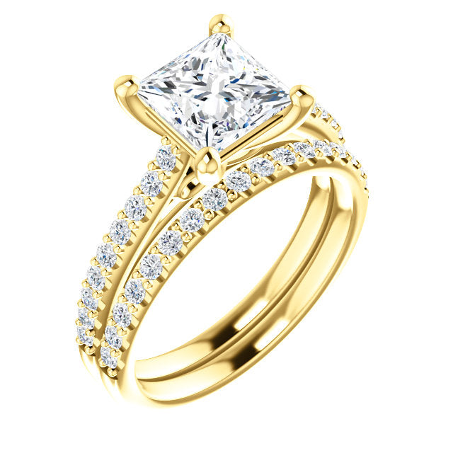 Princess Claw Set Style Engagement Ring - I Heart Moissanites