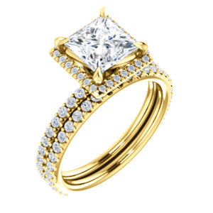 Princess Halo Style Engagement Ring - I Heart Moissanites