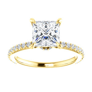 Princess Claw Set Style Engagement Ring - I Heart Moissanites