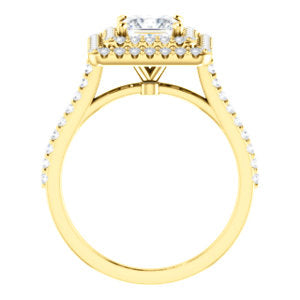 Princess Double Halo Style Engagement Ring - I Heart Moissanites