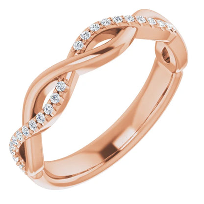 Moissanite Twist Style Anniversary Band