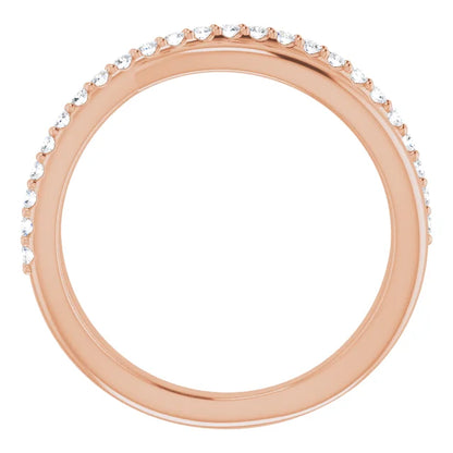 Moissanite Twist Style Anniversary Band