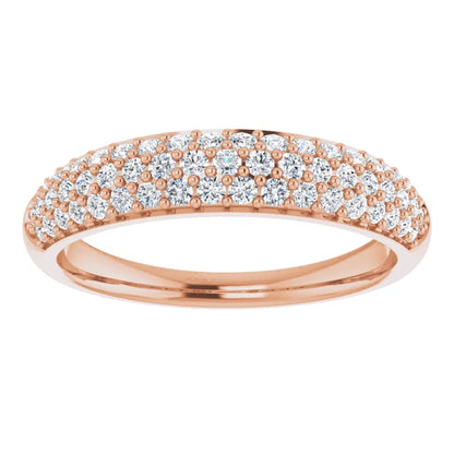 Moissanite Pave Cluster Ring