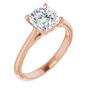 Cushion Solitaire Engagement Ring