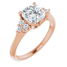 Cushion Antique Inspired Design Engagement Ring