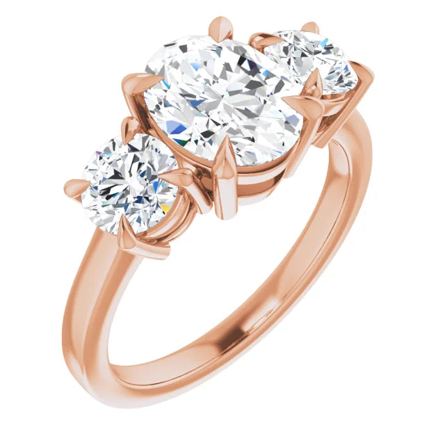 Oval Accent Engagement Ring