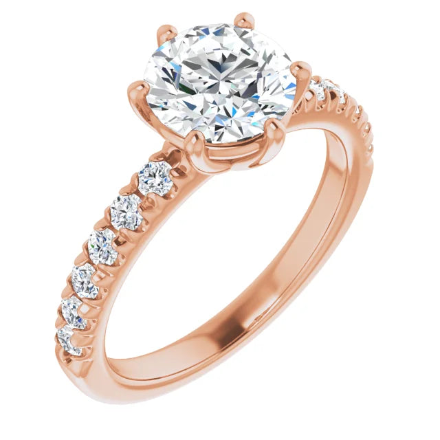 Round Brilliant Six Claw Set Style Engagement Ring