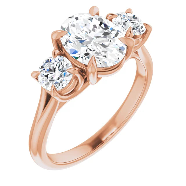 Oval Accent Engagement Ring