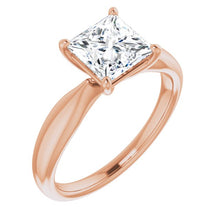 Princess Knife Edge Solitaire Engagement Ring