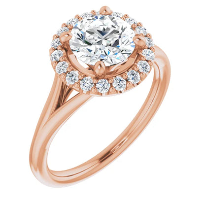 Round Brilliant Halo Style Engagement Ring
