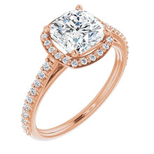 Cushion Halo Style Engagement Ring