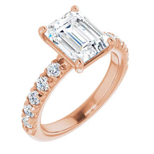 Emerald Four Claw Set Style Engagement Ring