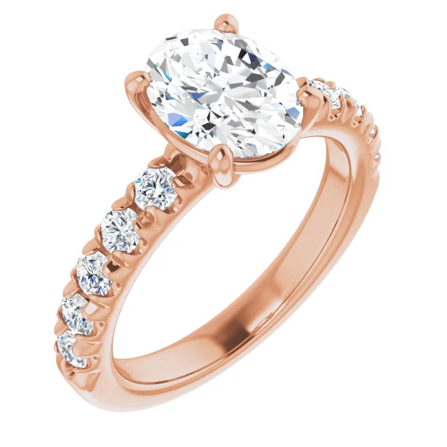 Oval Four Claw Set Style Engagement Ring