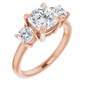 Cushion Accent Engagement Ring