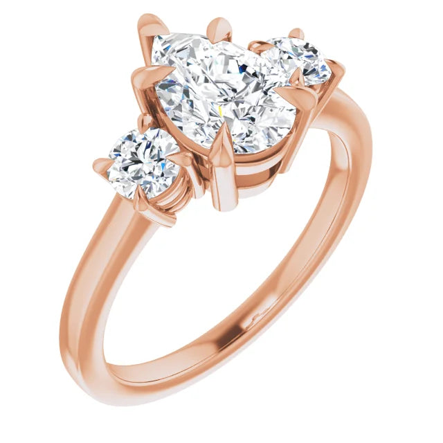 Pear Accent Engagement Ring